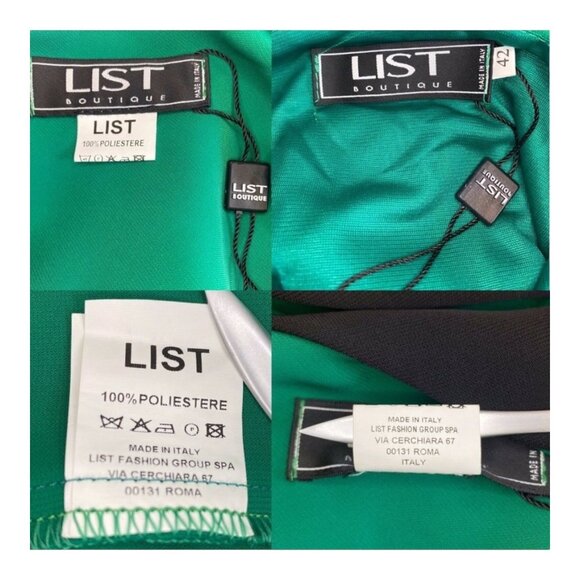 Elegant Womens Teal Layered Jumpsuit By List Roma Boutique Italy Sz 42 With Cape - Picture 7 of 10